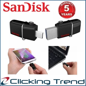 USB Dual Flash Drive 3.0 SanDisk 32GB 64G 128GB 256G 16G Micro OTG Android Phone - Picture 1 of 9