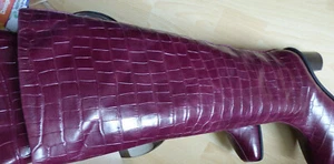 Marc Cain Lederstiefel Gr. 39 in Trendfarbe Bordeaux Weinrot toller Absatz - Bild 1 von 12