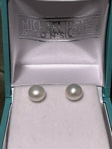 EarRings - STUDs .925 Sterling Silver  Pearls [A+]