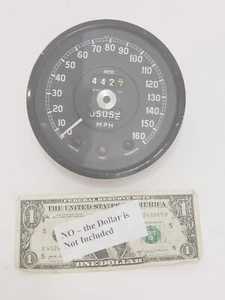 Jaguar E Type / XKE Speedometer Round Gauge Dashboard & Glass 160 mph Black Dial - Bild 1 von 14