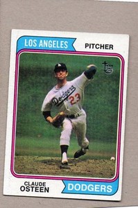 2014 topps 75th anniversary buyback card 1974 42 claude osteen la dodgers