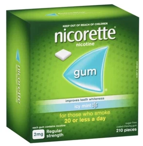 Nicorette (2mg) Gum Icy Mint Gum 210 Pack - Picture 1 of 6
