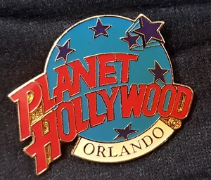 ORLANDO FL USA PLANET HOLLYWOOD MOVIE STARS MID BLUE GLOBE CLASSIC LOGO PIN - Picture 1 of 1