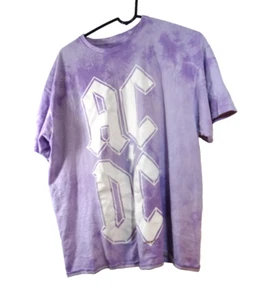 ACDC  Pink Tye Dye Graphic T Shirt Size Large - Picture 1 of 3