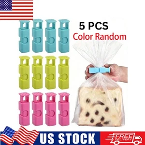 5PCS Sacchetto Pane Cucina Clip Ermetico Alimento Grip Sacchetto Pane Conservazione Sigillo Plastica - Foto 1 di 6