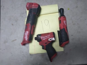Milwaukee M12 Cordless 3/8 Ratchet 2457-20+3453-20+2526-20 3 tool combo #19 - Picture 1 of 4