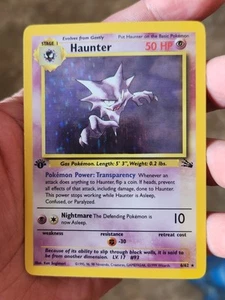 Haunter 6/62 1st Edition Rare Holo NM Ink Error - Picture 1 of 12