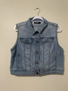 Earl Jean Boho Jeansweste mit Cutout Spitze - Bild 1 von 7