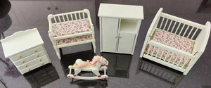 Dolls House 1:12 Scale Wooden Nursery Furniture - Picture 1 of 6