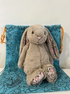 NWT Jellycat Blossom Beige Bunny 'Petal' Medium Authentic With Dust Bag - Picture 1 of 5