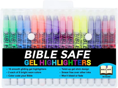 Juego de 16 iluminadores seguros bíblicos suministros de oficina de EE. UU. 2 juegos de 8 harinas brillantes Foto 1 de 4