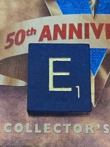 Scrabble E Letter Tile 1998 50th Anniversary Single Replacement Game Part Piece - Picture 1 of 1