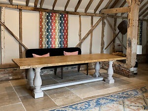 Large Rustic Balustrade Dining Table