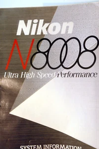 Nikon N8008 Camera System Information Brochure accessory list 1989 - Picture 1 of 7