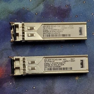 2x Cisco 4Gb Fibre Channel SFP Transceiver Module Cisco DS-SFP-FC4G-SW - Picture 1 of 5