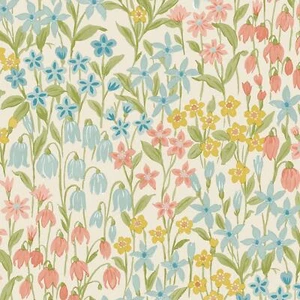 Papel Tapiz Flores Bluebell Wood WoW115 Multicolor Para Guardería Infantil - Imagen 1 de 5