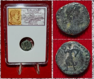 Ancient Roman Empire Coin VALENS Victory Advancing With Wreath - Picture 1 of 4