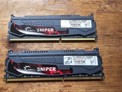 G.SKILL Sniper Gaming Series 2x4GB DDR3-1600 MHz Desktop Memory F3-12800CL9T - Image 1 of 2