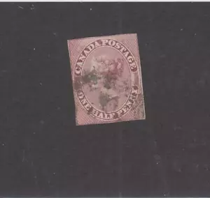 CANADA # 8 FINE 1/2d ROSE IMPERF CAT VALUE $1000 - Bild 1 von 1