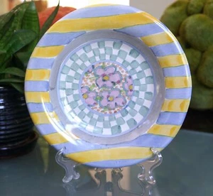 Vintage MACKENZIE-CHILDS Myrtle Salad Dessert Plate 8.75” Victoria and Richard - Picture 1 of 4