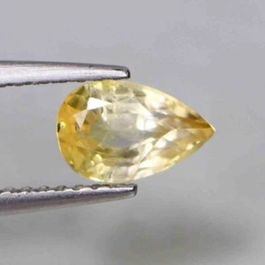 1,30 kt 7,8 x 5 mm birnengelber natürlicher Saphir Burma, nur unbeheizt - Bild 1 von 5