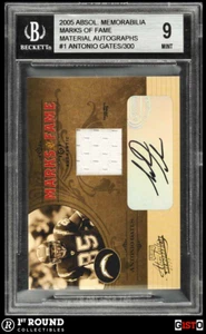 Antonio Gates BGS 9 w 10 AU: 2005 Absolute Memorabilia MoFMA Gisto /300 POP 2 - Picture 1 of 3