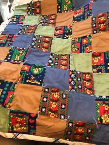 Quilt for Baby or Child ~ Multi-color ~ Reindeers ~ 37.5" X 48" ~ Handmade ~ New - Picture 1 of 4