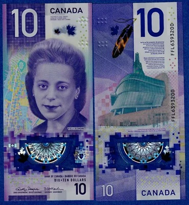 Canada $10 (2018/2022) Viola Desmond -UNC Polymer New Signs "Rogers & Macklem" - Image 1 of 2