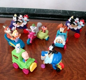 Lot 1992 McDonald's Happy Meal Toys Loony Tunes Quack Up Cars Set of 7 - Picture 1 of 8