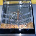BEAUTIFUL BRUTALIST STYLE METAL, GLASS AND MIRROR JEWELRY BOX