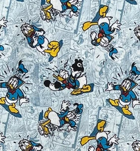 Disney Angry Donald Duck Print | 100% Cotton Fabric - Picture 1 of 2