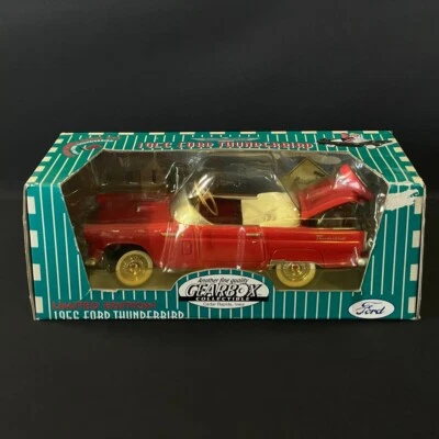 1997 Gearbox 1956 Ford Thunderbird Red Diecast Convertible Pedal Car Bank 1/24 - Image 1 of 4