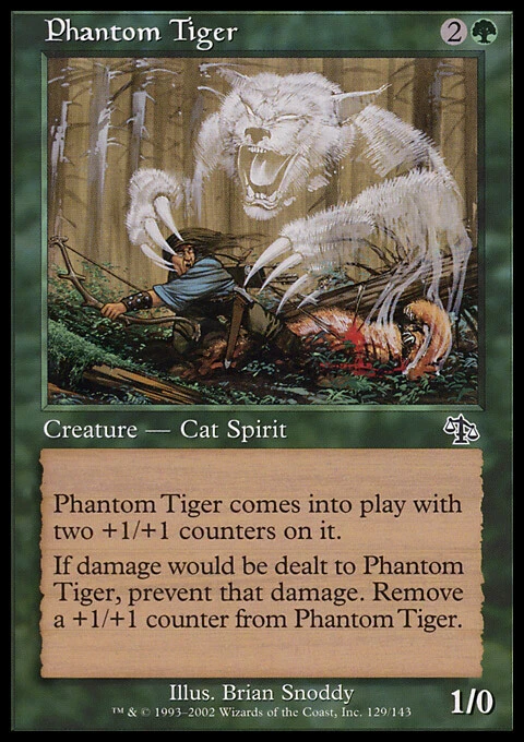Magic the Gathering MTG Phantom Tiger (129) Judgment   LP - Image 1 of 1