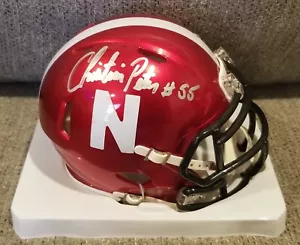Christian Peter Signed Nebraska Huskers Red Mini Helmet National Champs COA - Picture 1 of 2