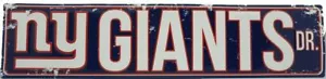 NEW YORK GIANTS DRIVE STREET METAL 24 X 5.5" SIGN DRIVE NFL ROAD DR. DISTRESSED - Picture 1 of 1