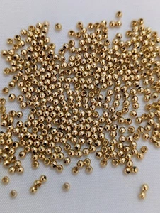 100 Stainless Steel Spacer Beads, Gold, 2mm, 0.8mm Hole - Picture 1 of 1