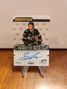 Brock Faber - 2023-24 Credentials Debut Ticket Access Acetate Rookie Auto # /99 - Picture 1 of 2