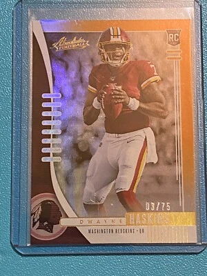 2019 Panini Absolute Football Orange Base Card Rookie #116 Dwayne HASKINS #/75 - Image 1 of 2