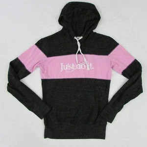 Nike Dark Gray & Pink Girls Sweater Hoodie Size XS BV3979-032 - Picture 1 of 8