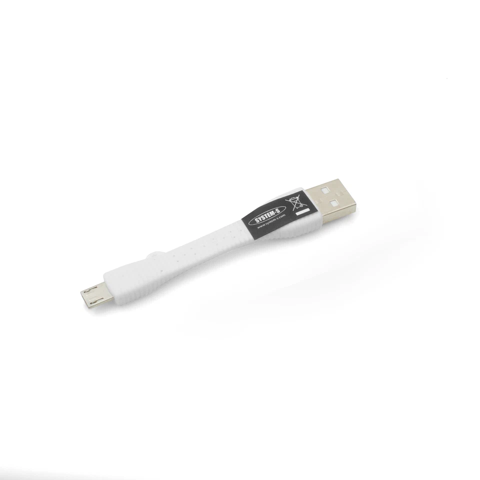 System-S Micro USB Kabel Datenkabel Ladekabel 7cm Weiß für Huawei Tablets - Bild 1 von 1