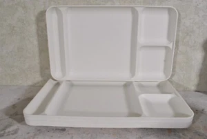 Tupperware weiß 4 Abschnitte Serviertabletts Modell 1535-1 4er Set - Bild 1 von 10