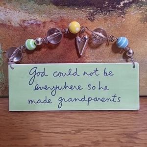 Dept 56 Sandra Magsamen Messages from the Heart Plaque Hanging Sign Grandparents - Picture 1 of 7