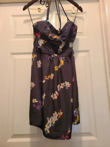 American Eagle Knee Length Floral Silk Dress - Picture 1 of 3