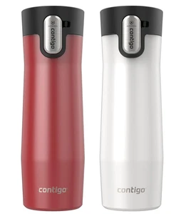 Paquete de 2 tazas de viaje Contigo AUTOSEAL West Loop de acero inoxidable 20 oz paquete de 2 - Imagen 1 de 3