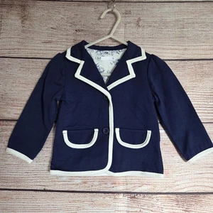 Target Navy Jacket ~ Size 12-18 Months Girls ~ Ivory Trim - Picture 1 of 5