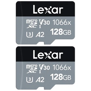 Lexar 1066x microSDXC Speicherkarte mit Adapter 128GB 2er Pack - Bild 1 von 4