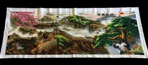 "Punto de Cruz Contado Gran Pared Completo Hecho a Mano 58"" X 22"" Listo para Enmarcar" - Imagen 1 de 8