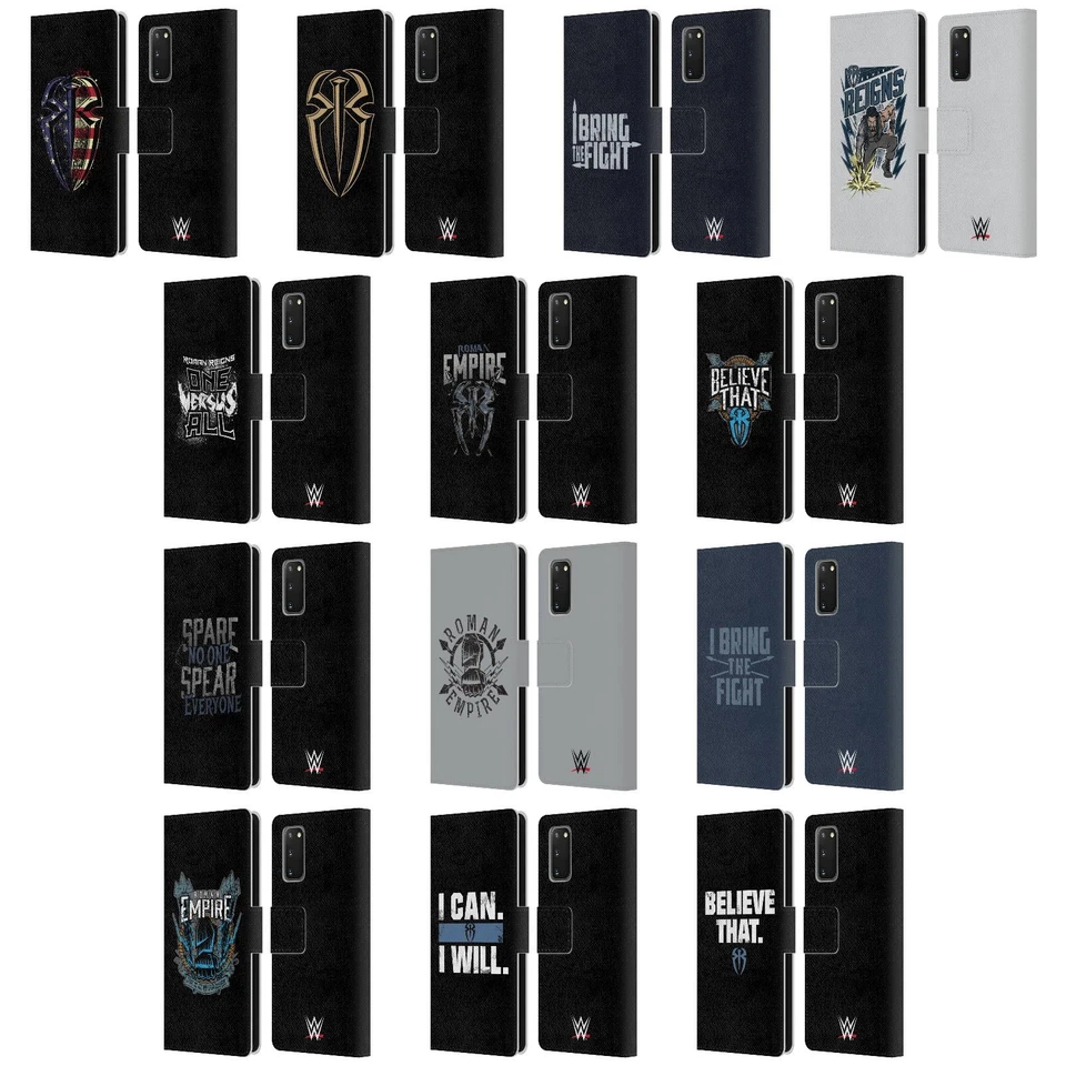 OFFICIAL WWE ROMAN REIGNS LEATHER BOOK WALLET CASE COVER FOR SAMSUNG PHONES 2 - Image 1 of 4