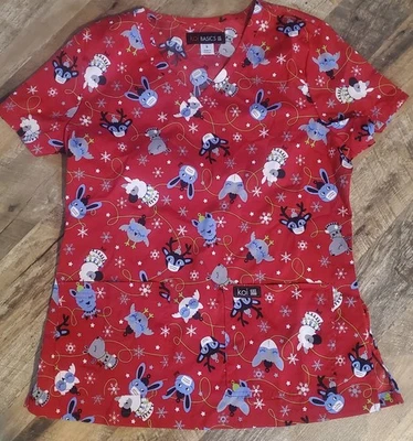 Koi Leslie Scrub Top in the Llama print Size Small Great Shape  - Image 1 of 4