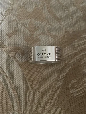 Unisex New Gucci Band Ring 925 Sterling Silver Size 6 US - Image 1 of 4